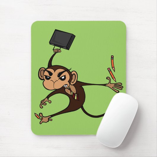 TAPIS DE SOURIS FUNNY MONKEY DE MOUSE VERTICALE (Avec souris)