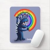 Tapis De Souris Funny Monster Pride Nom arc-en-ciel (Avec souris)