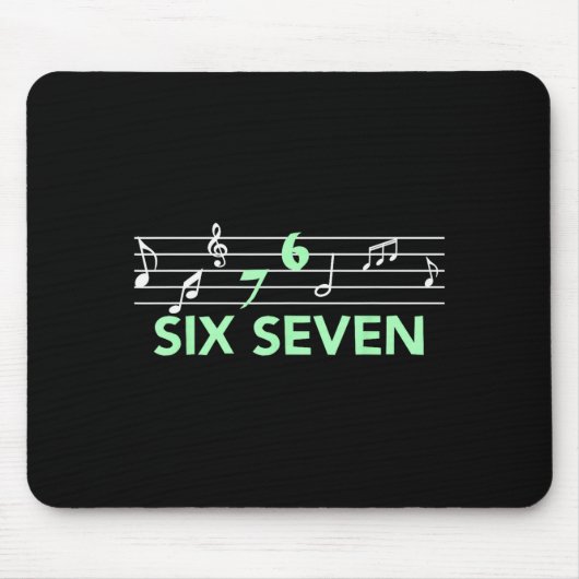 Tapis De Souris Funny Musical 67 Music Meme Slang Six Seven Music (Devant)