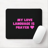 Tapis De Souris Funny My Love Language Is Prayer Jesus Christian  (Avec souris)