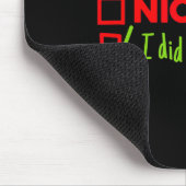 Tapis De Souris Funny Naughty, Nice, I Did My Christmas (Coin)