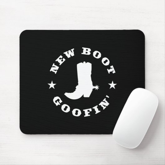 Tapis De Souris Funny New Boot Goofin Cowboy Boot Meme Quote Long (Avec souris)