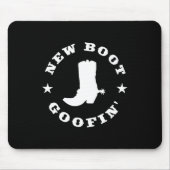 Tapis De Souris Funny New Boot Goofin Cowboy Boot Meme Quote Long (Devant)
