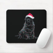 Tapis De Souris Funny Newfoundland Christmas Graphic Dog Lights Lo (Avec souris)
