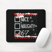 Tapis De Souris Funny Nice Naughty 67 Christmas Brain Rot Six Seve (Avec souris)