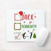 Tapis De Souris Funny Nice Naughty 6 7 Meme Christmas Six Seven (Avec souris)