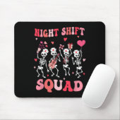 Tapis De Souris Funny Night Shift Squad Nurses Skeleton Dancing Va (Avec souris)