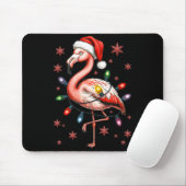 Tapis De Souris Funny Nk Flamingo Christmas Tree Lights Xmas Snowf (Avec souris)