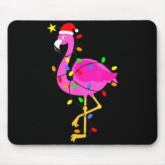 Tapis De Souris Funny Nk Flamingo In Santa Hat Christmas In July M (Devant)