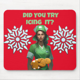Tapis De Souris Funny Nurse Icing It Thunder_Cove