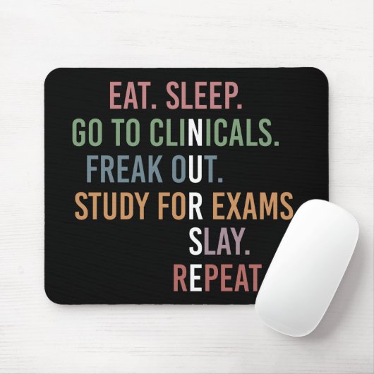 Tapis De Souris Funny Nursing School Student Future Nurse (Avec souris)