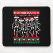 Tapis De Souris Funny Ortho Squad Christmas Three Santa Skeletons (Devant)