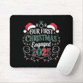 Tapis De Souris Funny Our First Christmas Engaged 2025 Couples Paj (Avec souris)