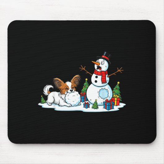 Tapis De Souris Funny Pallon Snowman Christmas Tree Xmas Womens Me (Devant)