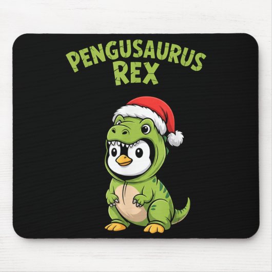 Tapis De Souris Funny Penguin T-rex Costume Christmas Kids Boys (Devant)