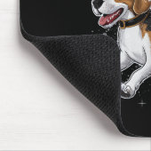 Tapis De Souris Funny Père Noël équitation Chien Beagle Noël Pour (Coin)