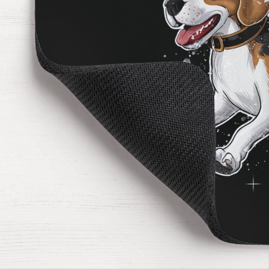 Tapis De Souris Funny Père Noël équitation Chien Beagle Noël Pour (Coin)