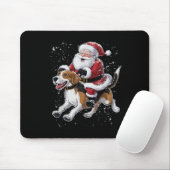 Tapis De Souris Funny Père Noël équitation Chien Beagle Noël Pour (Avec souris)