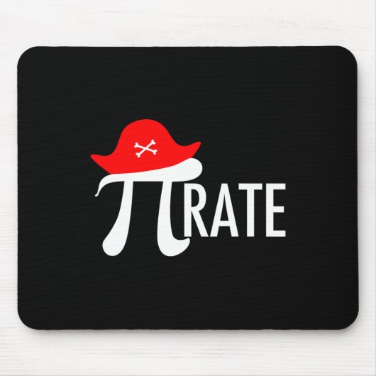 Tapis De Souris Funny Pirate Math Pun - Pi Day Symbole Humour Tee (Devant)