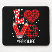 Tapis De Souris Funny Plaid Heart Love Para Life Valentine Day Chr (Devant)