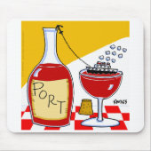 Tapis De Souris Funny Port Wine Cartoon Mouse Pad (Devant)