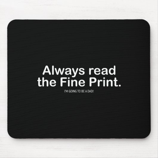 Tapis De Souris Funny Pregnancy Announcemen For New Dads  (Devant)