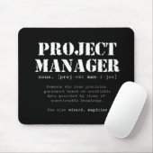 Tapis De Souris Funny Project Manager Dictionary Definition (Avec souris)