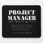 Tapis De Souris Funny Project Manager Dictionary Definition (Devant)