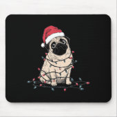 Tapis De Souris Funny Pug Christmas Graphics Dog Lights Lover Owne (Devant)
