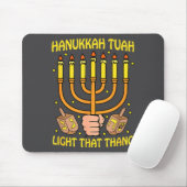 Tapis De Souris Funny Quote Hanukkah Tuah Light That Thang Design  (Avec souris)