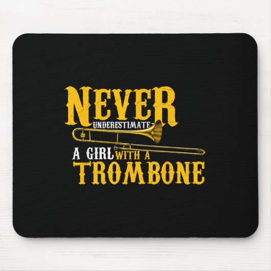 Tapis De Souris Funny Quote Play Never Underestimate A Girl With A (Devant)