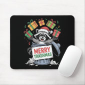 Tapis De Souris Funny Raccoon Christmas Trash Panda Xmas Merry Tra (Avec souris)