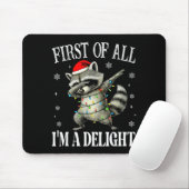 Tapis De Souris Funny Raccoon First Of All I'm A Delight Merry Chr (Avec souris)