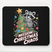Tapis De Souris Funny Raccoon Noël Trash Panda Noël (Devant)