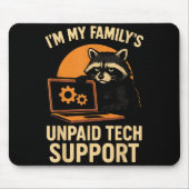 Tapis De Souris Funny Raccoon Tech Lover Graphic Tee Computer Geek (Devant)