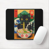 Tapis De Souris Funny Ramen Cat Japanese Noodle Kitten (Avec souris)