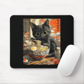 Tapis De Souris Funny Ramen Cat Noodle Lovers Anime Otaku  (Avec souris)