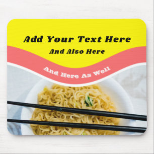 Tapis De Souris Funny Ramen Noodles paquet message personnalisé