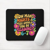 Tapis De Souris Funny Reading Book Teacher 67 Six Seven Meme  (Avec souris)