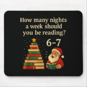 Tapis De Souris Funny Reading Christmas Tree Book– Reading 6 7 Mem (Devant)