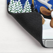 Tapis De Souris Funny Reindeer Peeking Christmas Meme  (Coin)