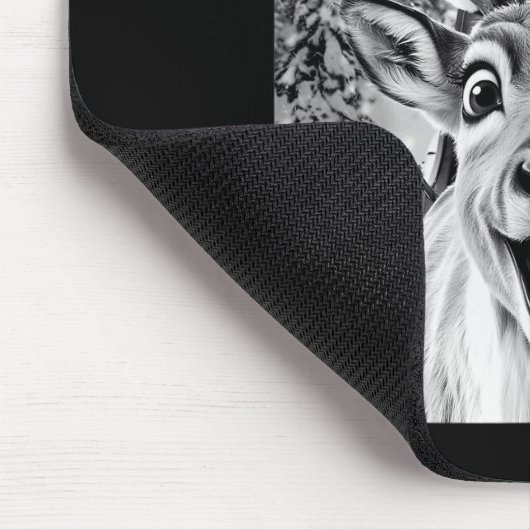 Tapis De Souris Funny Reindeer Selfie Santa Christmas Men Women Ki (Coin)