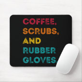 Tapis De Souris Funny Retro Coffee Scrubs Rubber Gloves Nurse Doct (Avec souris)