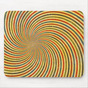 Tapis De Souris Funny Retro Grunge Swirl + votre idée