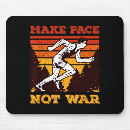 Tapis De Souris Funny Retro Runner Running Quote Gift - Make Pace  (Devant)
