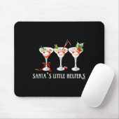 Tapis De Souris Funny Retro Santa's Little Helper Martini Merry Ch (Avec souris)