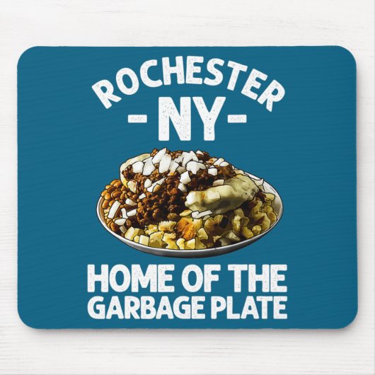 Tapis De Souris Funny Rochester Ny Garbage Plate Gift Cool New Yor (Devant)