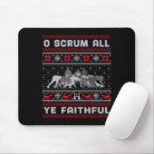 Tapis De Souris Funny Rugby O Scrum All Ye Faithful Ugly Merry Chr (Avec souris)