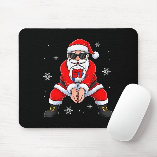 Tapis De Souris Funny Santa Claus Playing Volleyball Six Seven Chr (Avec souris)