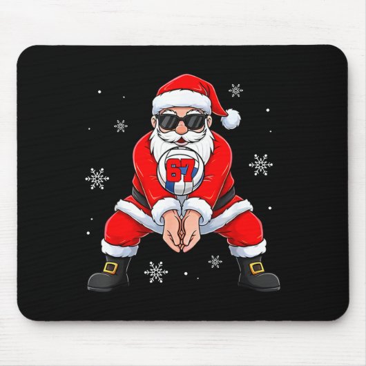Tapis De Souris Funny Santa Claus Playing Volleyball Six Seven Chr (Devant)